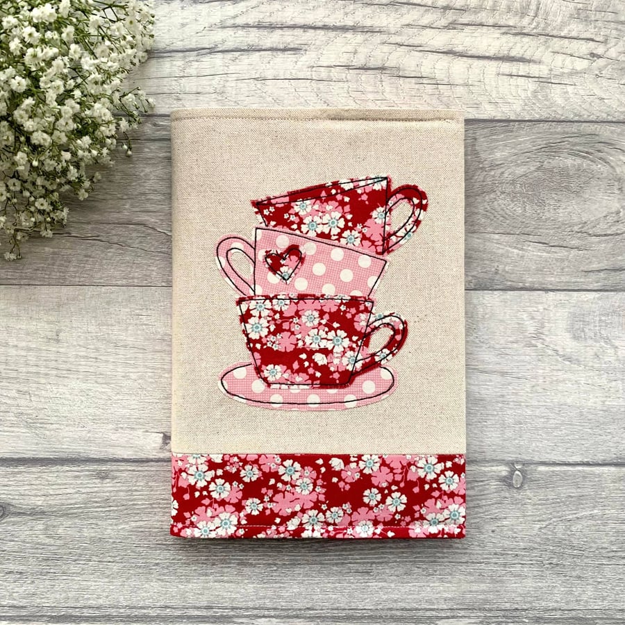 A5 notebook, tea cup stack notebook with reusable cover