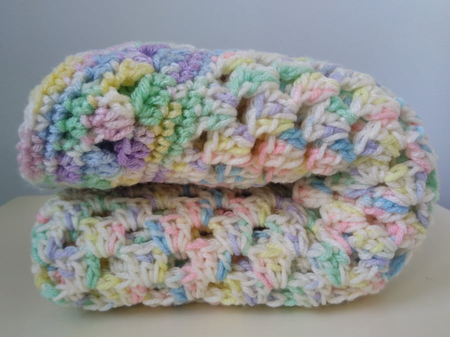 Baby Blanket, Pram, Moses Basket, Car Seat Blanket - Spring Colours