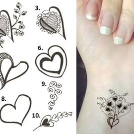 Temporary Heart Tattoos