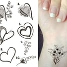 Temporary Heart Tattoos