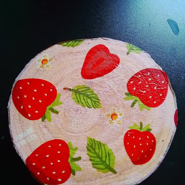 Woodslice decoupage coaster 