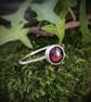 Sterling silver stacking ring with garnet - Image 5