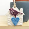 Small Ceramic bird house decoration Pottery bird house 