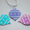 Christmas handmade bauble decorations set of 3
