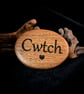 Cwtch Solid Oak Keepsake Pebble. Handmade Welsh Gift - Image 4
