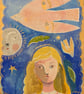 I see the moon original watercolour painting - Image 4