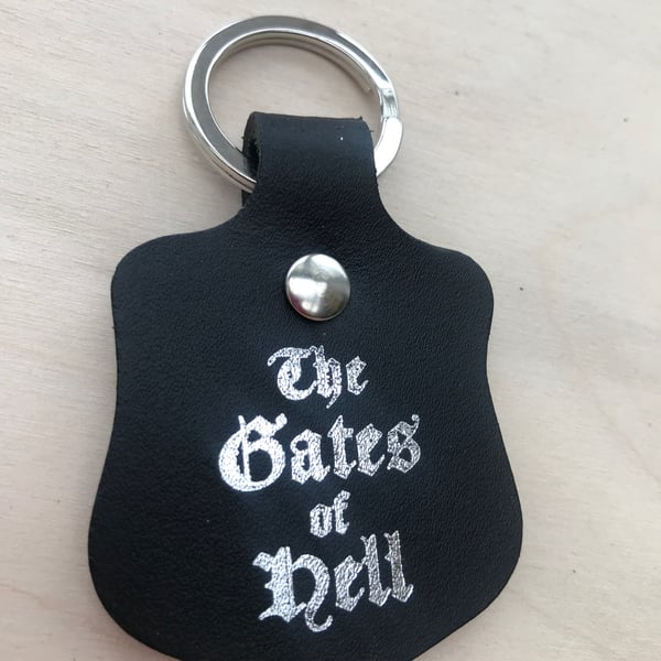 "Gates of Hell" Leather Keyfob