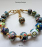 Boho Multicoloured Vibrant Hand Made Polymer Clay Bracelet - Image 5