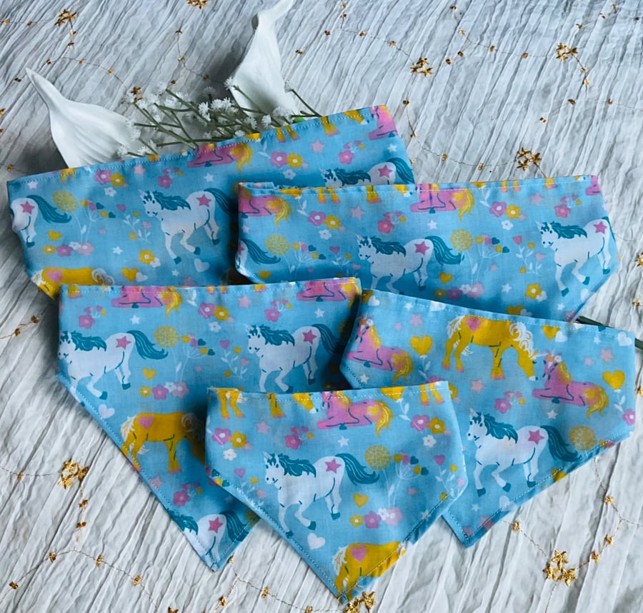 Unicorn Scrunchie Dog Bandana 