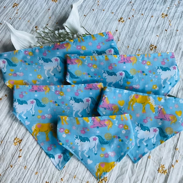 Unicorn Scrunchie Dog Bandana 