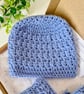 Handmade Crochet Baby Hat and Booties Set - Newborn Baby Gift  - Image 5