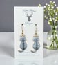 Charm Earrings - Grey Tabby Cat 