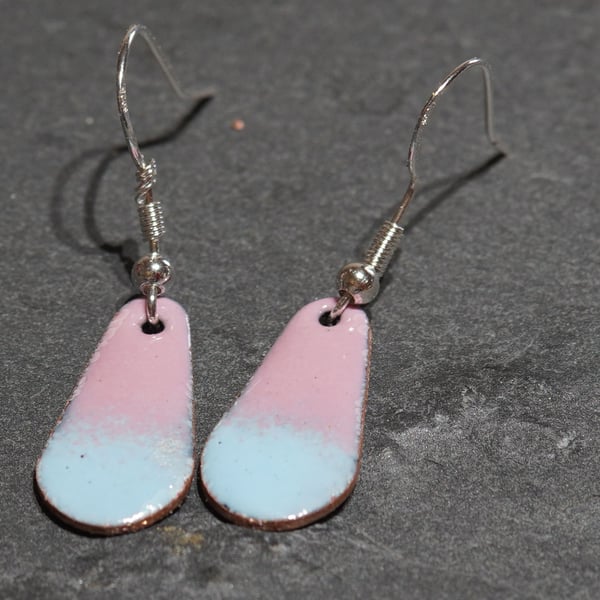 Teardrop enamel earrings