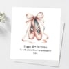 Stunning Ballerina Birthday Card for Her Ballet Shoes Pretty Pink Card