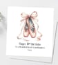 Stunning Ballerina Birthday Card for Her Ballet Shoes Pretty Pink Card