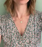 Handmade Gold & Silver Daisy Necklace (gold chain) - Image 5