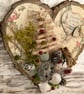 Handcrafted Coastal Christmas Tree Wooden Heart Decoration - Image 2