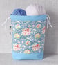 Project bag, drawstring bag, floral - Image 3