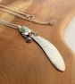 Dragonfly Wing Pendant with Amazonite & Labradorite in Sterling Silver - Image 1