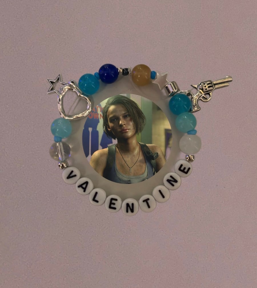 Jill Valentine Resident Evil inspired handmade bracelet