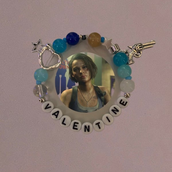 Jill Valentine Resident Evil inspired handmade bracelet