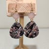 Makume Gane pale rock pebble polymer clay earrings 