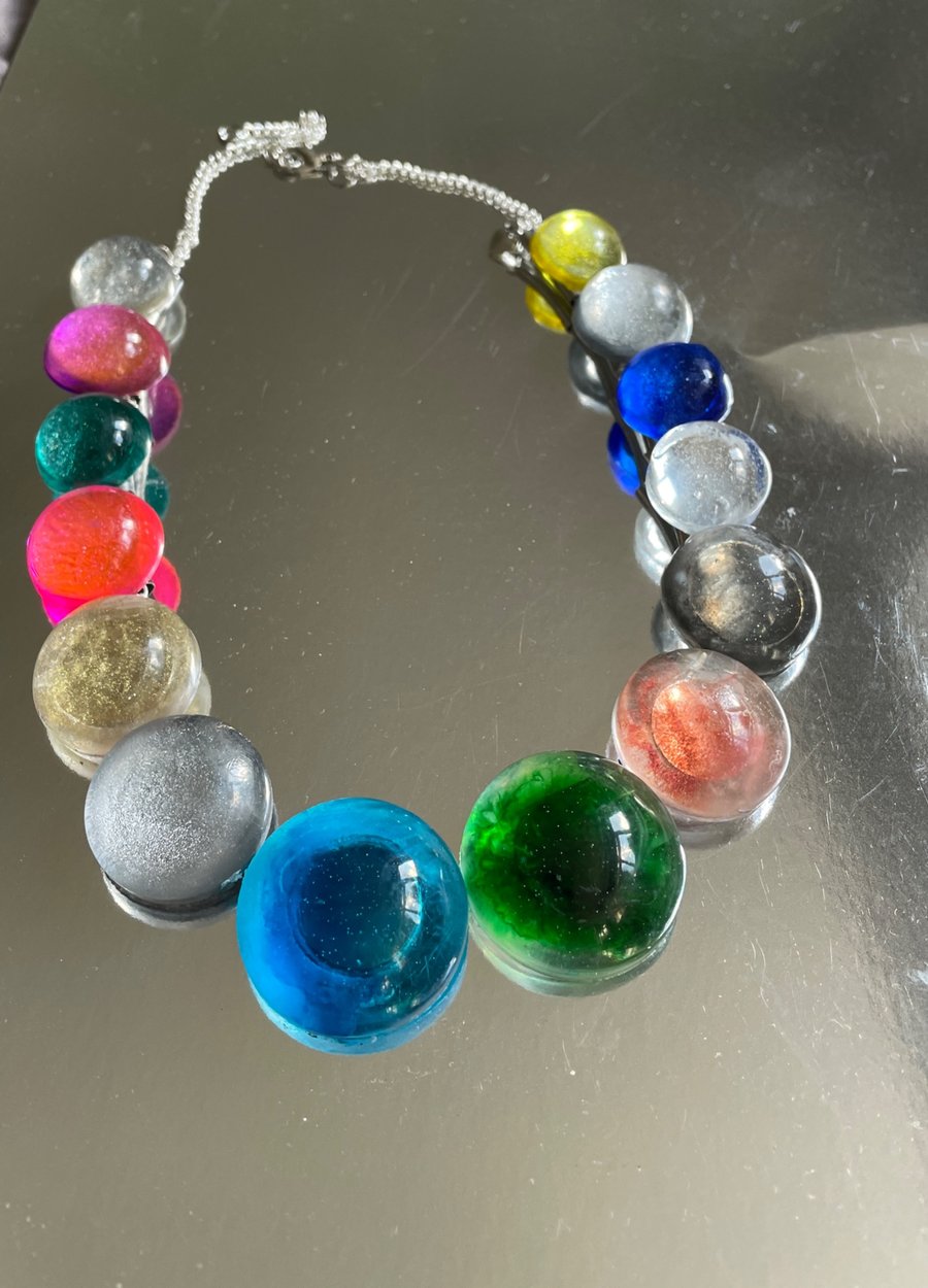 'Nellie Neon' Resin Necklace