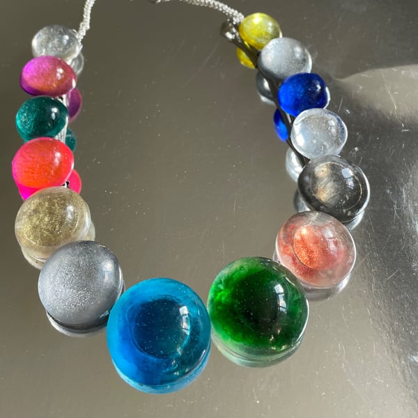 'Nellie Neon' Resin Necklace