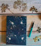 Daisies with Violet and Gold Sparkles A5 Journal (Folksy072)