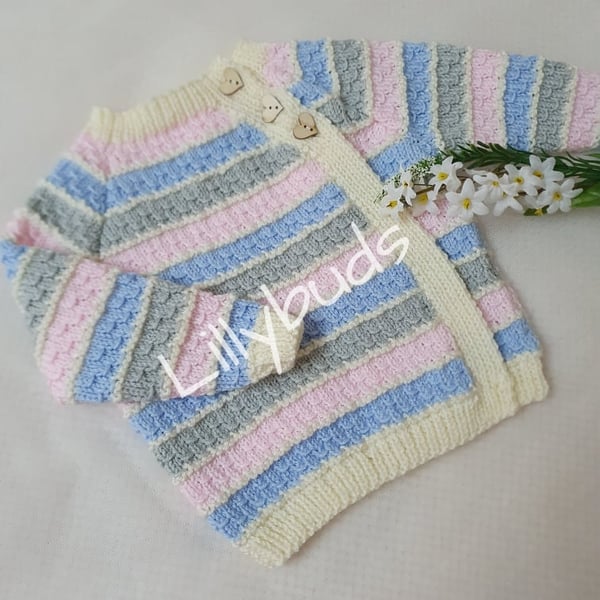 Knitting pattern Clarey. Girls cardigan. Hand knitting pattern