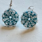 Circle peyote beaded earrings