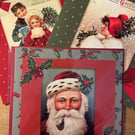 Set of 3 Vintage Brightly Coloured Christmas Cards