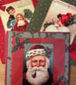 Set of 3 Vintage Brightly Coloured Christmas Cards