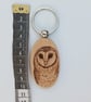 Barn owl pyrography keyring - Image 4
