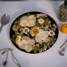 Pressed Flower Coaster – Handmade Botanical Hydrangea & Daisy Gift