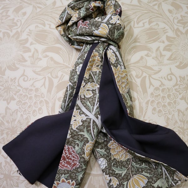 William Morris Scarf Cray Brown