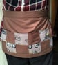 Motorcycle Tie Waist Apron With Pockets Motorbike Patchwork Cotton Apron - Image 1