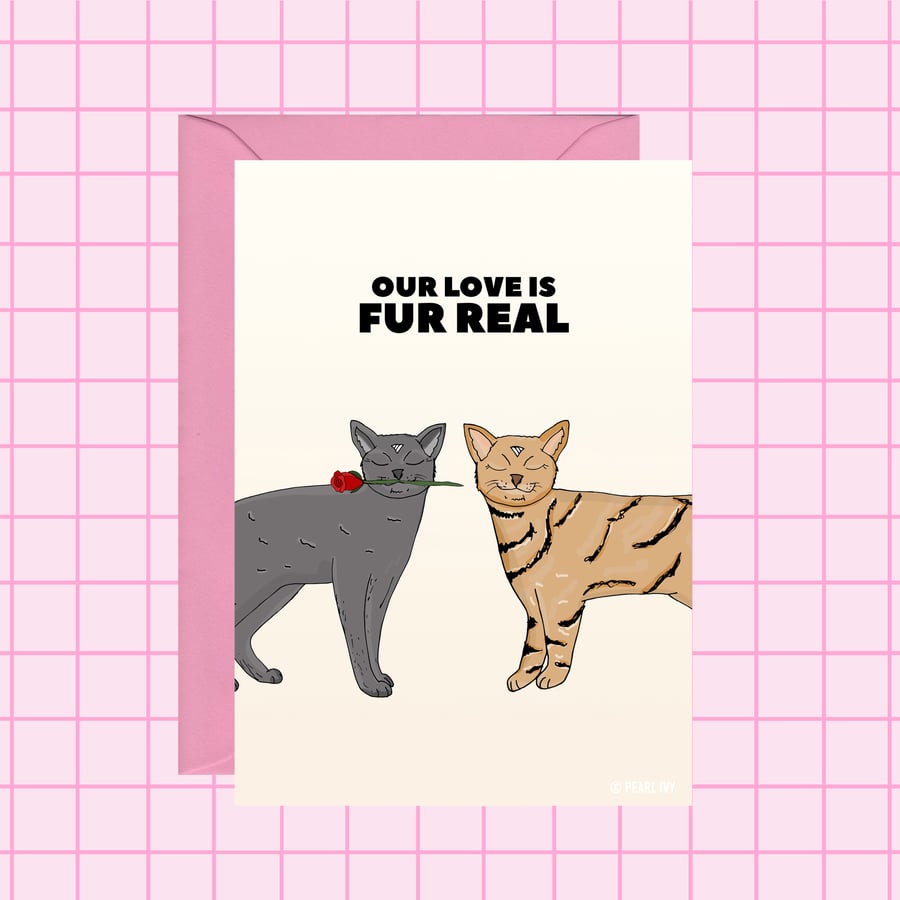 Love is Fur Real Card