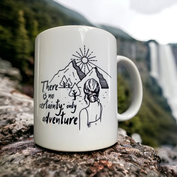 Adventure Mug Perfect Gift for Outdoor Enthusiasts Ceramic Mug Outdoorsy Gift Bi