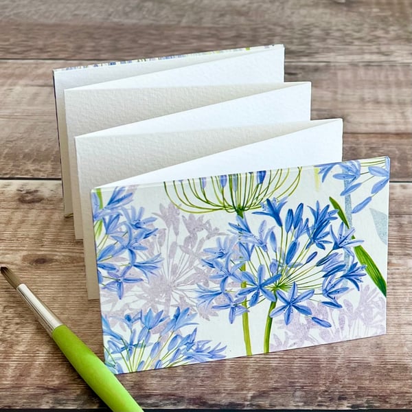 Mini Watercolour Sketchbook with Agapanthus 