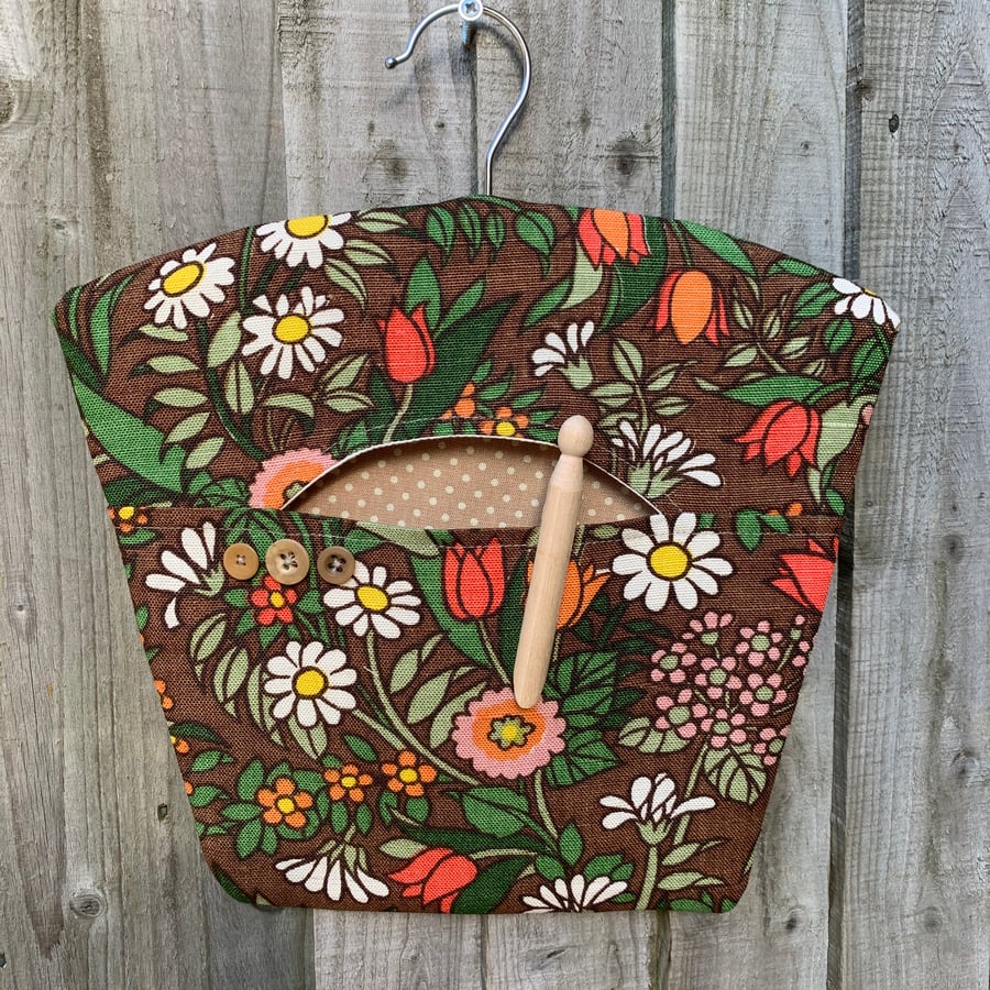 Vintage Flower Waltz peg bag