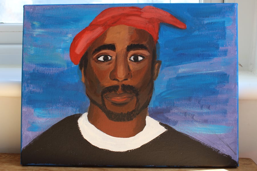 Tupac Shakur Original Acrylic Portrait Painting