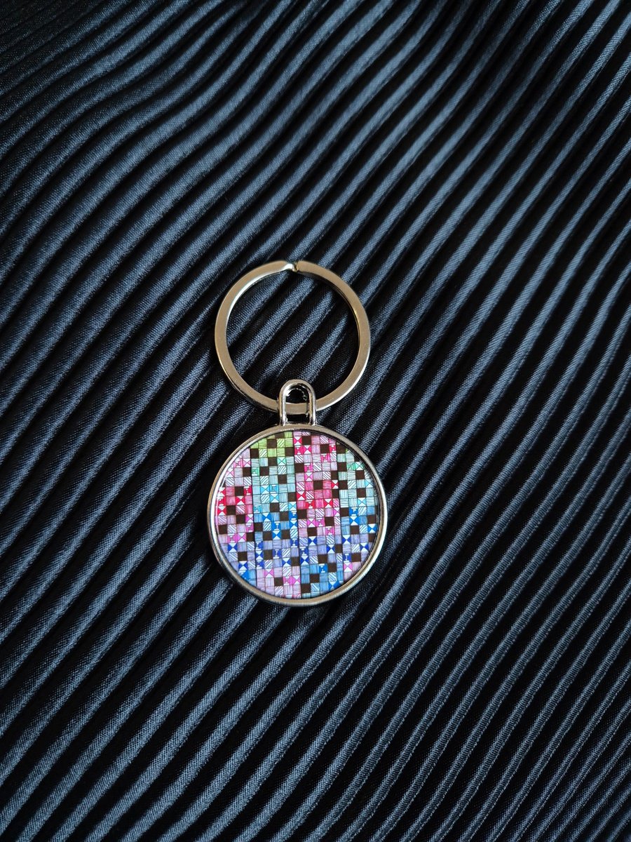Geometric Abstract Art Keyring