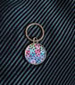 Geometric Abstract Art Keyring - Image 1