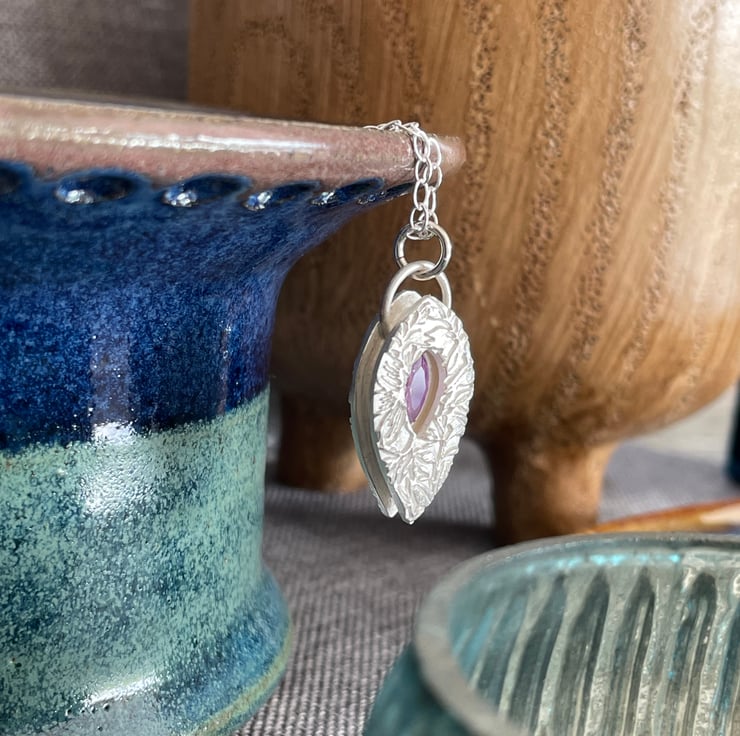 Shadow box purple jewel Folksy