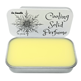 Cooling Solid Natural Perfume Balm. For Sensitive Skin. Handmade in UK.