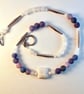 Frosted Blue Agate And White Jade Necklace - Handmade In Devon - Image 10