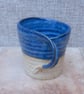 Left handed coffee mug tea cup in stoneware hand thrown ceramic pottery - Image 4