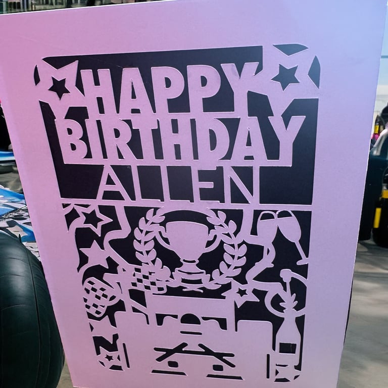 Personalised Formula One Birthday Card