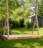 Personalised Solid Oak Rope Swing – Handmade Garden Gift - Image 1